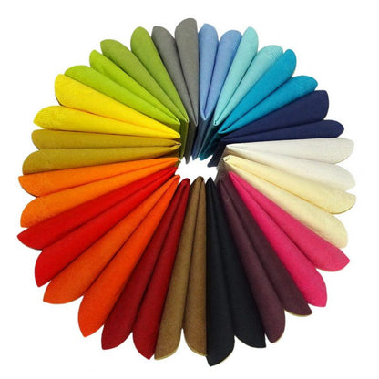2.000 Stück Cocktail Papierservietten 24x24cm 3-lagig Überraschung bunt gemischt (8x250er)