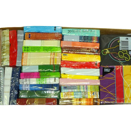 6 kg/ca. 2.000 Stück Cocktail Servietten 24x24cm Papierservietten klein Überraschung Mix – bunt sortiert