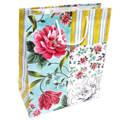 15 Stk Geschenktüten 32x26x13cm Geschenktaschen Groß - Blumen 687