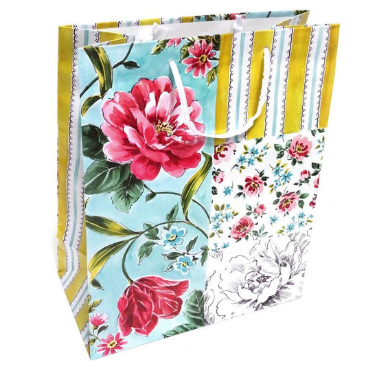 15 Stk Geschenktüten 32x26x13cm Geschenktaschen Groß - Blumen 687