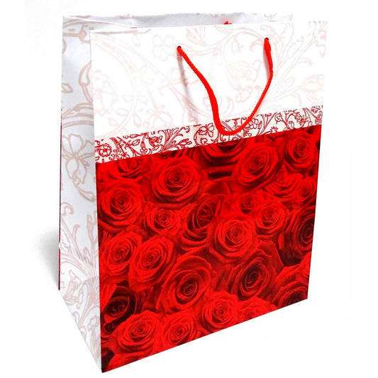 15 Stk Geschenktüten 32x26x13cm Geschenktaschen Groß - Rosen 688