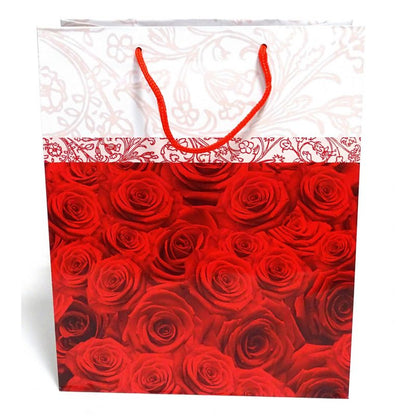 15 Stk Geschenktüten 32x26x13cm Geschenktaschen Groß - Rosen 688