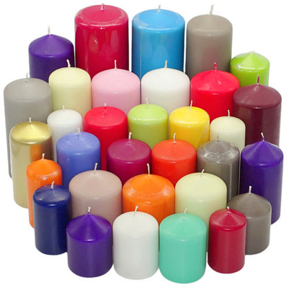 WiTaP™ - 10 kg Stumpenkerzen Mix bunt gemischt - glatt