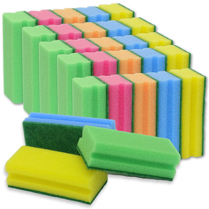 25 Stück Witap Scheuerschwamm 150x70x45mm Topfreiniger (5x5er) - bunt