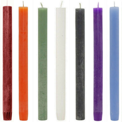 24 Stück Rustik Stabkerzen 270x23mm durchgefärbt Dinnerkerzen