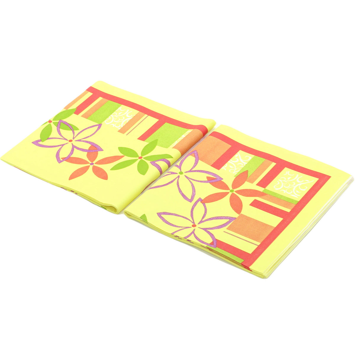 20 Stück Premium Mitteldecken 84x84cm Tischdecken stoffähnlich Tischtuch - Blumen bunt (10x2er)