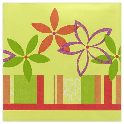 20 Stück Premium Mitteldecken 84x84cm Tischdecken stoffähnlich Tischtuch - Blumen bunt (10x2er)