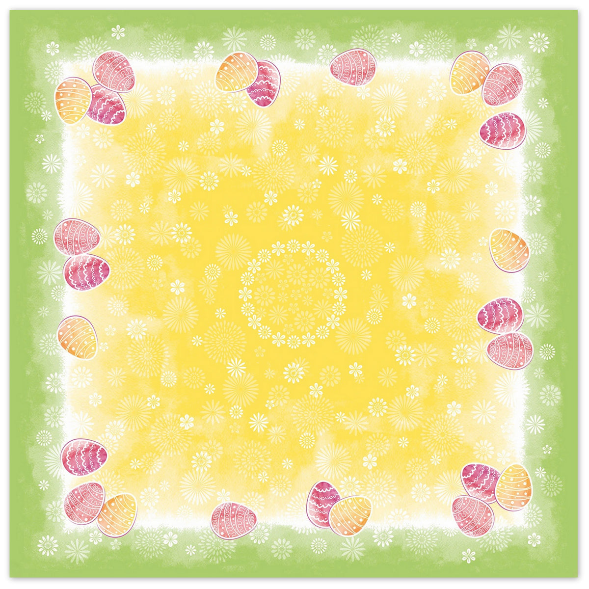 10 Stk Premium Mitteldecken 84x84cm Tischdecken stoffähnlich Tischtuch - Ostern bunt (5x2er)