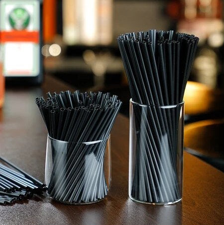 1.000 Stück Cocktail Mehrweg Trinkhalme Plastik 150x8mm Strohhalme + Bürste wiederverwendbar (4x250er)