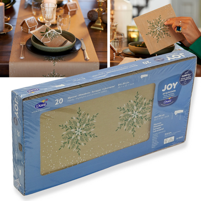 20 Stück Dunicel Mitteldecken 84x84cm Tischdecken NATURAL CHARM grün-braun